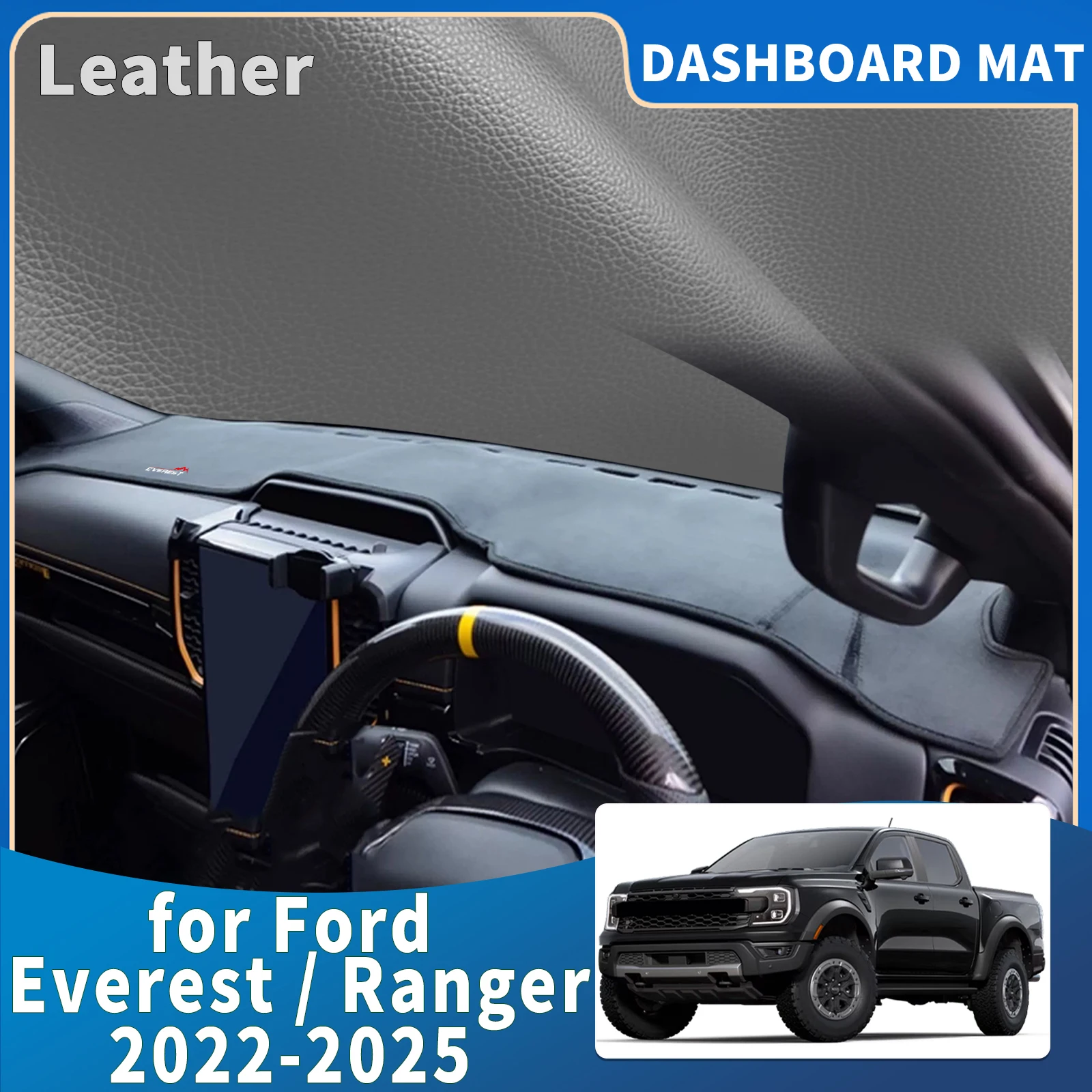

for Ford Everest Ranger 2022-2026 Wildtrak Raptor T9 Dashmat Dashboard Cover Pad Protective Carpet Accessories DashMat Sunshade