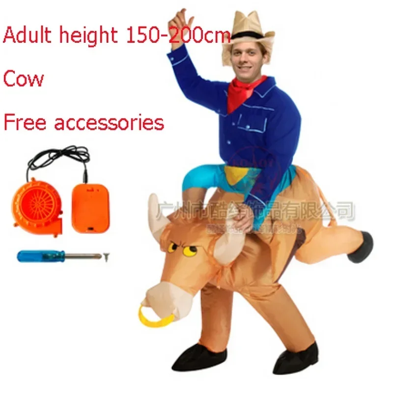 Bear House AA Inflatable Halloween Costume For Adult Kids Fan T-rex Gorilla Sumo Cow Horse Cowboy Dinosaur Infla New 2025 WKD001