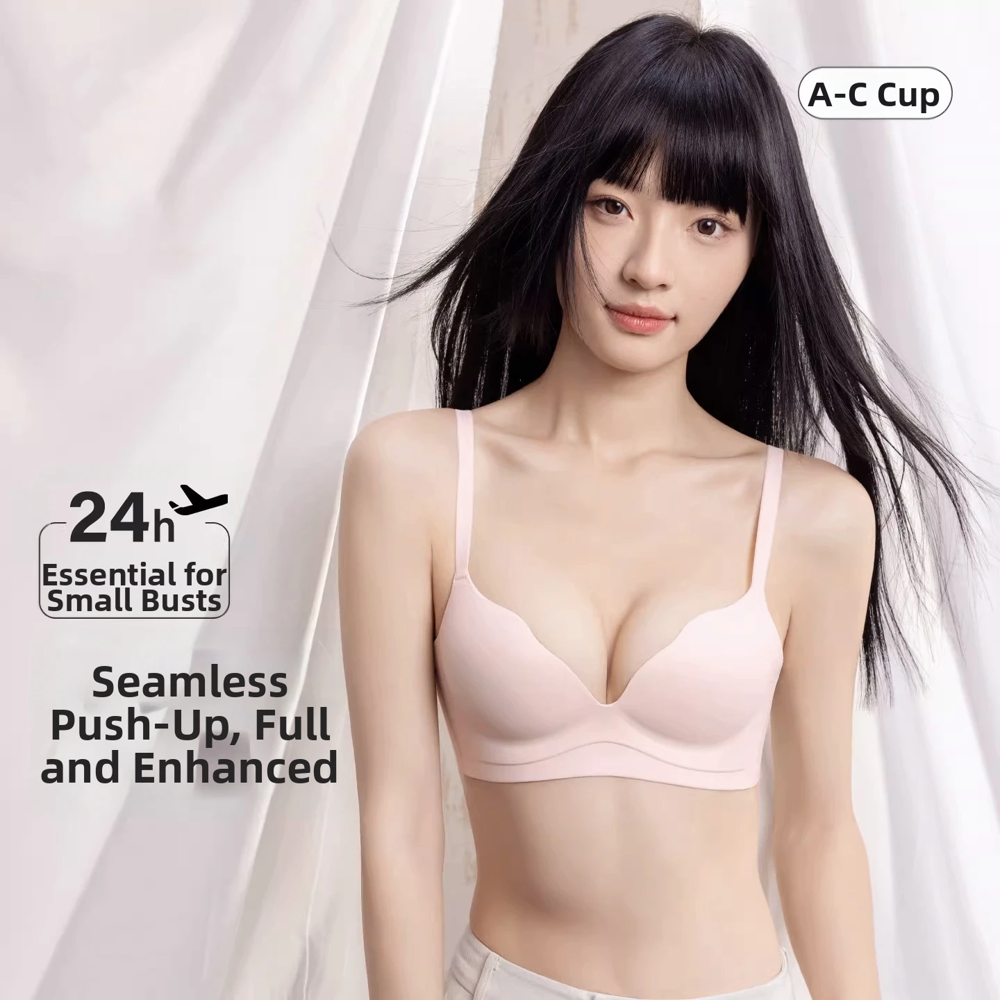 Seamless Push Up Bra Women Wirefree Comfortable Side Support Reduce Extra Flab Breathable Lingerie