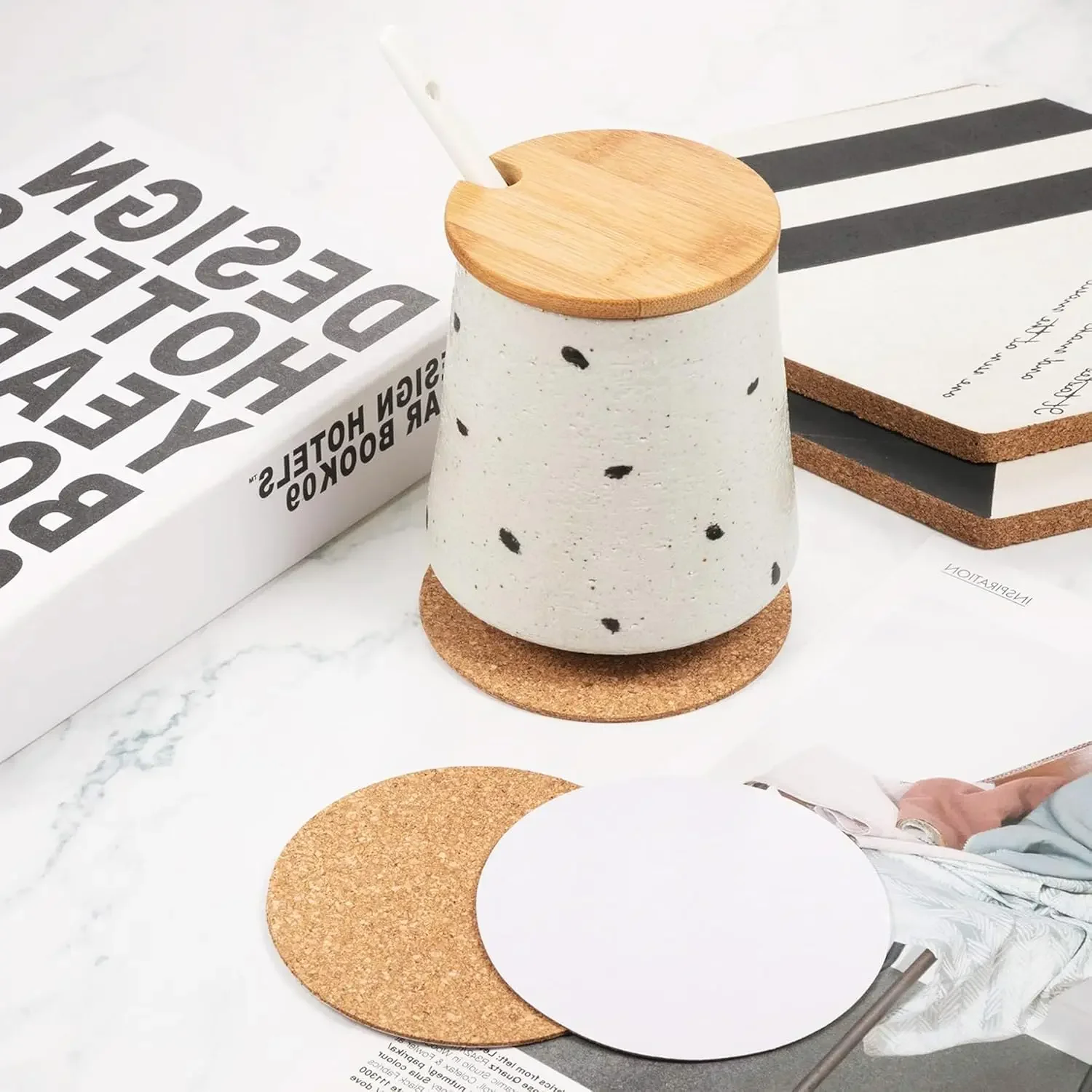 20–60 Stück selbstklebende Korkplatten für DIY-Untersetzer, runde Rückseite, Korkfliesen, Matte, Korkuntersetzer, Korkrücken für Wanddekoration, Kunsthandwerk – Detail 9