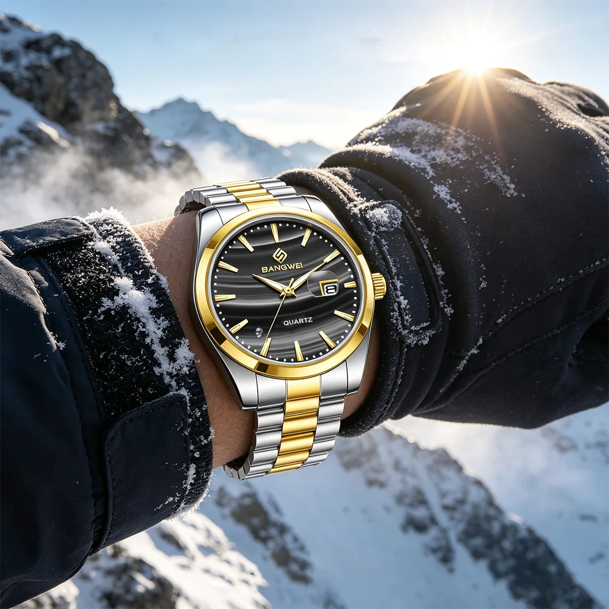 BANGWEI 2026 Men's Quartz Wristwatch Creative Dial Man Watch Waterproof Luminous Luxury Watches for Men Gifts Halloween Gifts