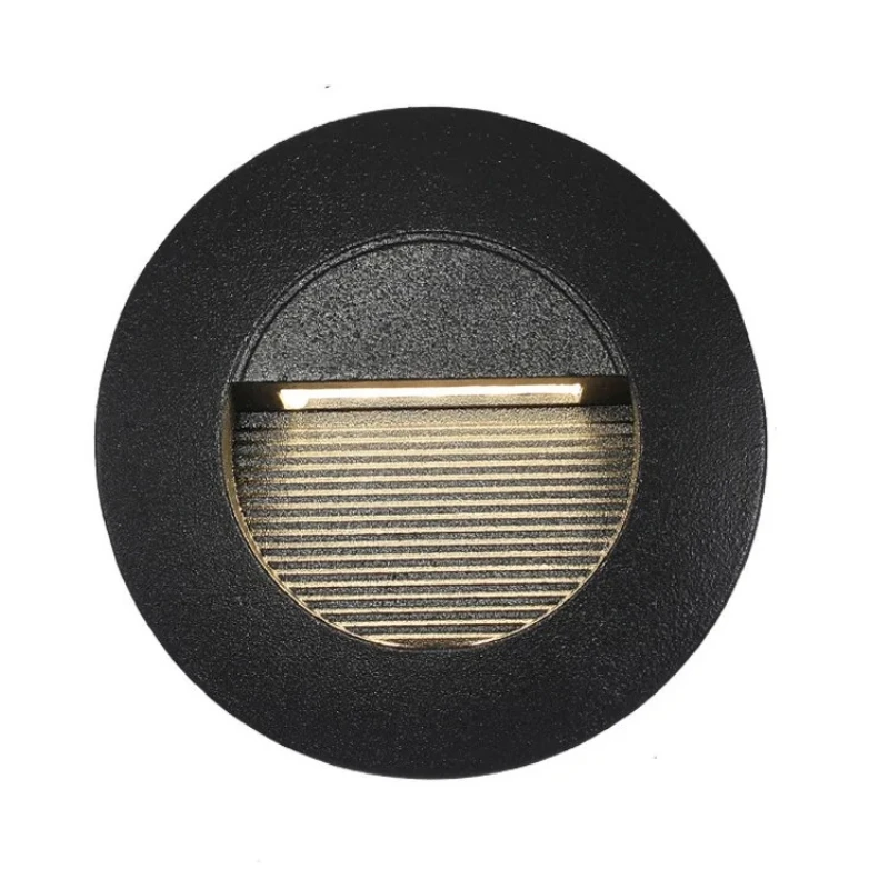 3W LED Recessed Step Light IP65 Waterproof Footlight Wall Corner Night Lamp Embedded Stair Ladder Lighting for Garden Corridor