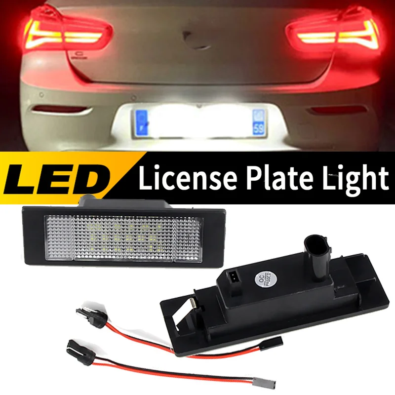 2x Car LED License Number Plate Light canbus for BMW E81 E87 E63 E64 E89 Z4 F20 F21 X2 MINI R55 R60 R61 Light Source Accessories