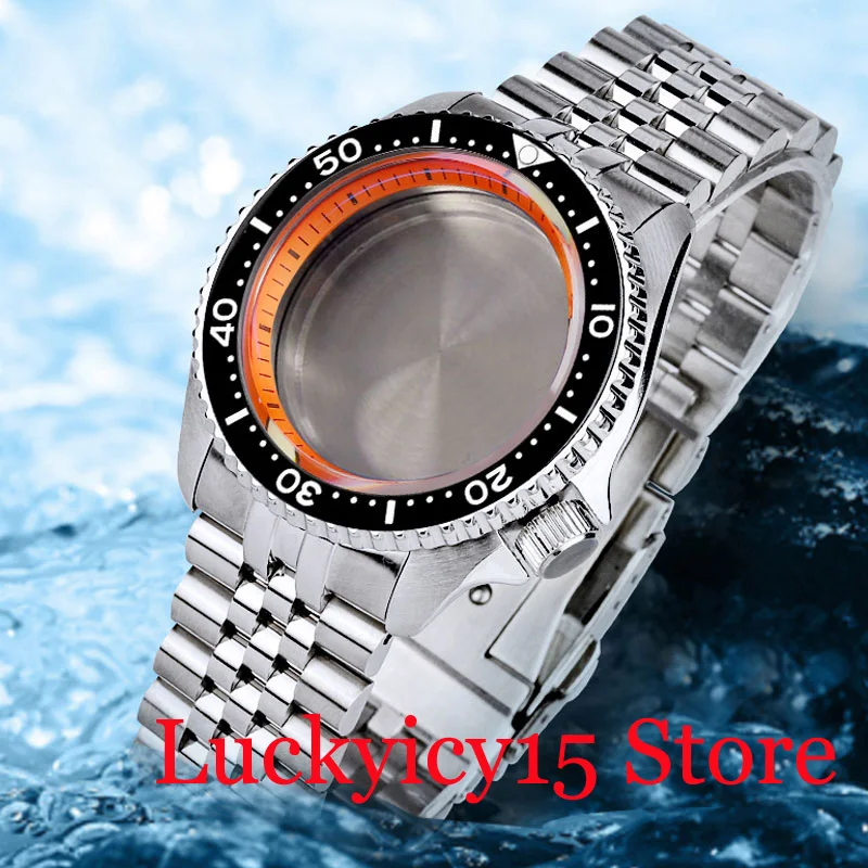 Fit NH34A NH35A NH36A SKX007 SKX009 Dive 20ATM 41mm 120 Clicks Rotating Bezel Men SKX Watch Case 3.8 Screw Crow Sapphire Glass