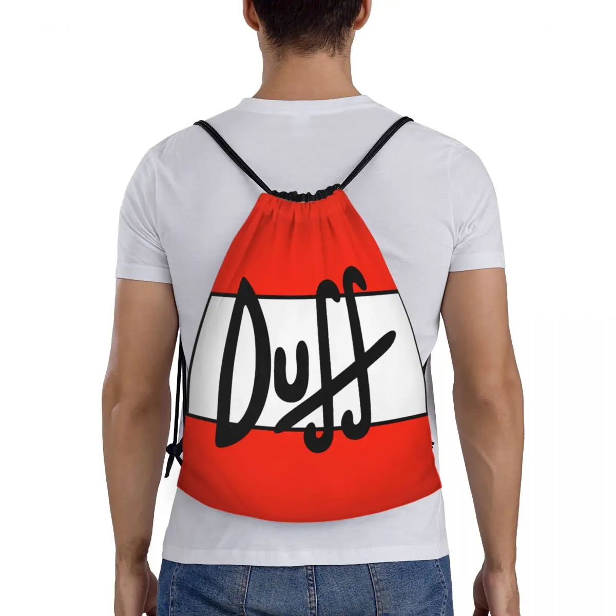 Custom Duff Beer Drawstring Backpack Bags Women Men Lightweight Gym Sports Sackpack Sacks for Yoga