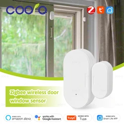 Tuya Zigbee Door Sensor Window Entry Security Burglar Door Sensor Alarm Smart Life Magnetic Door Sensor Works with Alexa Google