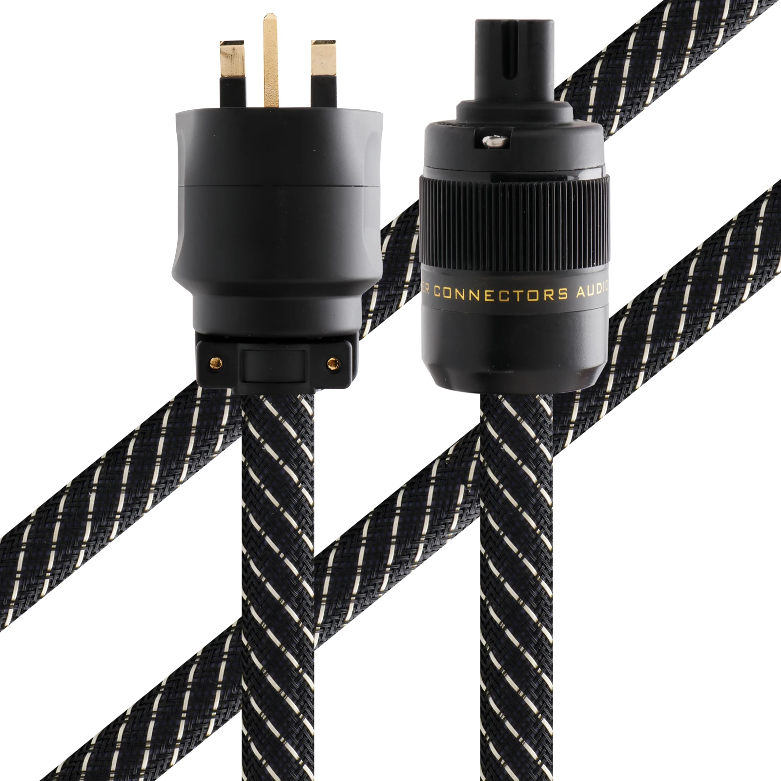 HI-END US/EU/UK AC-Stromkabel IEC UK C7 Figur-8-Buchse Netzkabel, Unpolarisiertes Figur-8-Stromkabel – Detail 4