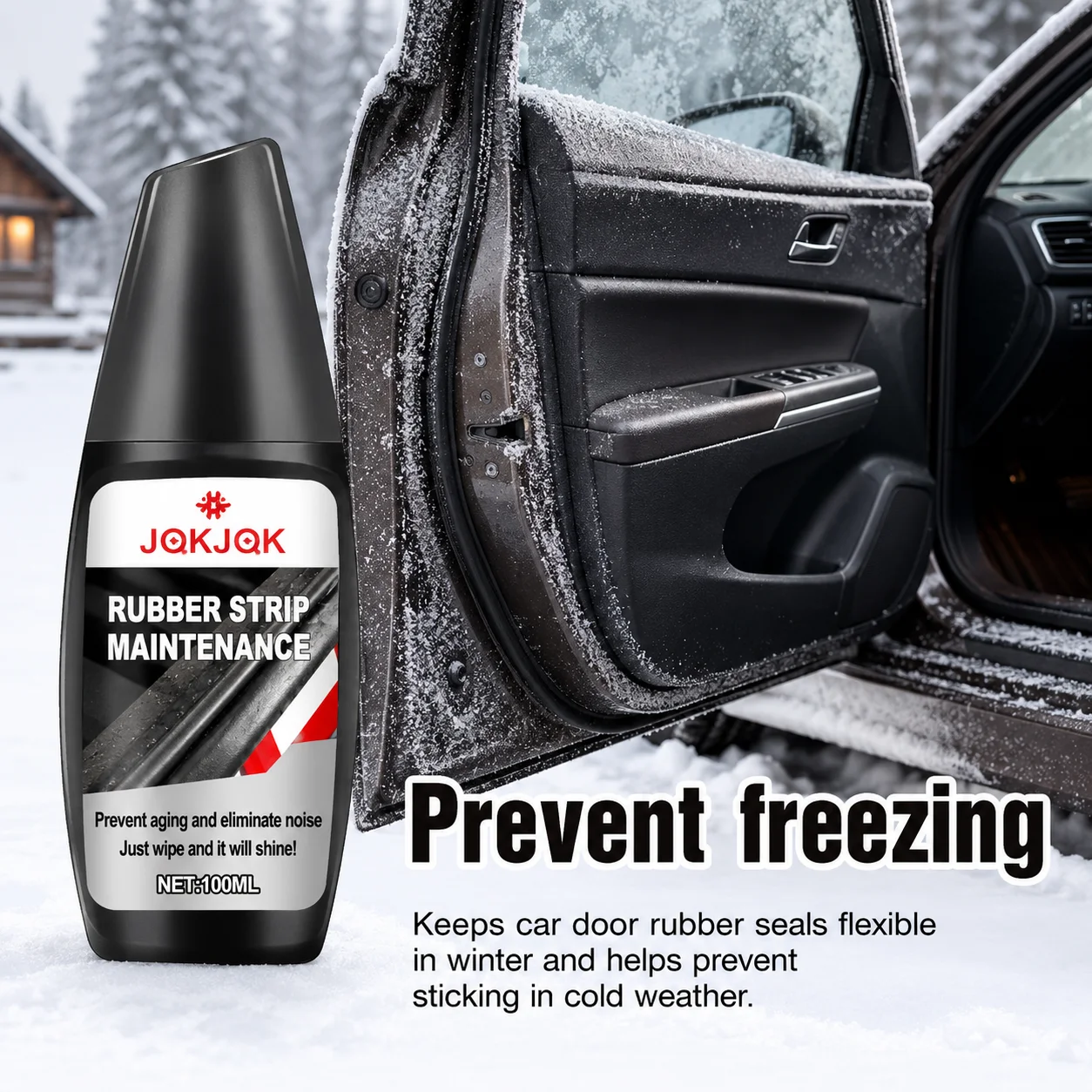JOKJOK 100ml Rubber Seal Protector Restores Flexibility Anti-Stick Winter Care For Car Door Window Rubber Trim