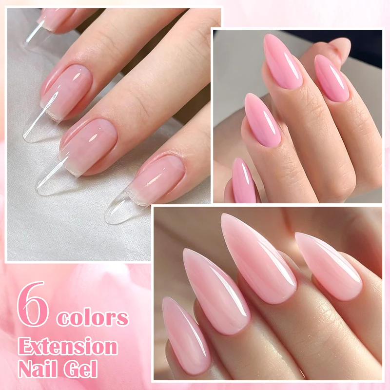 Kit de Gel para uñas de extensión rápida, Base UV LED, capa superior, suministros para uñas, Gel constructor para manicura DIY, larga duración, fácil de aplicar, 8 Uds.