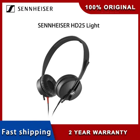 SENNHEISER HD25 luz sobre la oreja profesional con cable Monitor auriculares Hi-Fi fiebre DJ estudio grabación con cable teléfono móvil Headphon