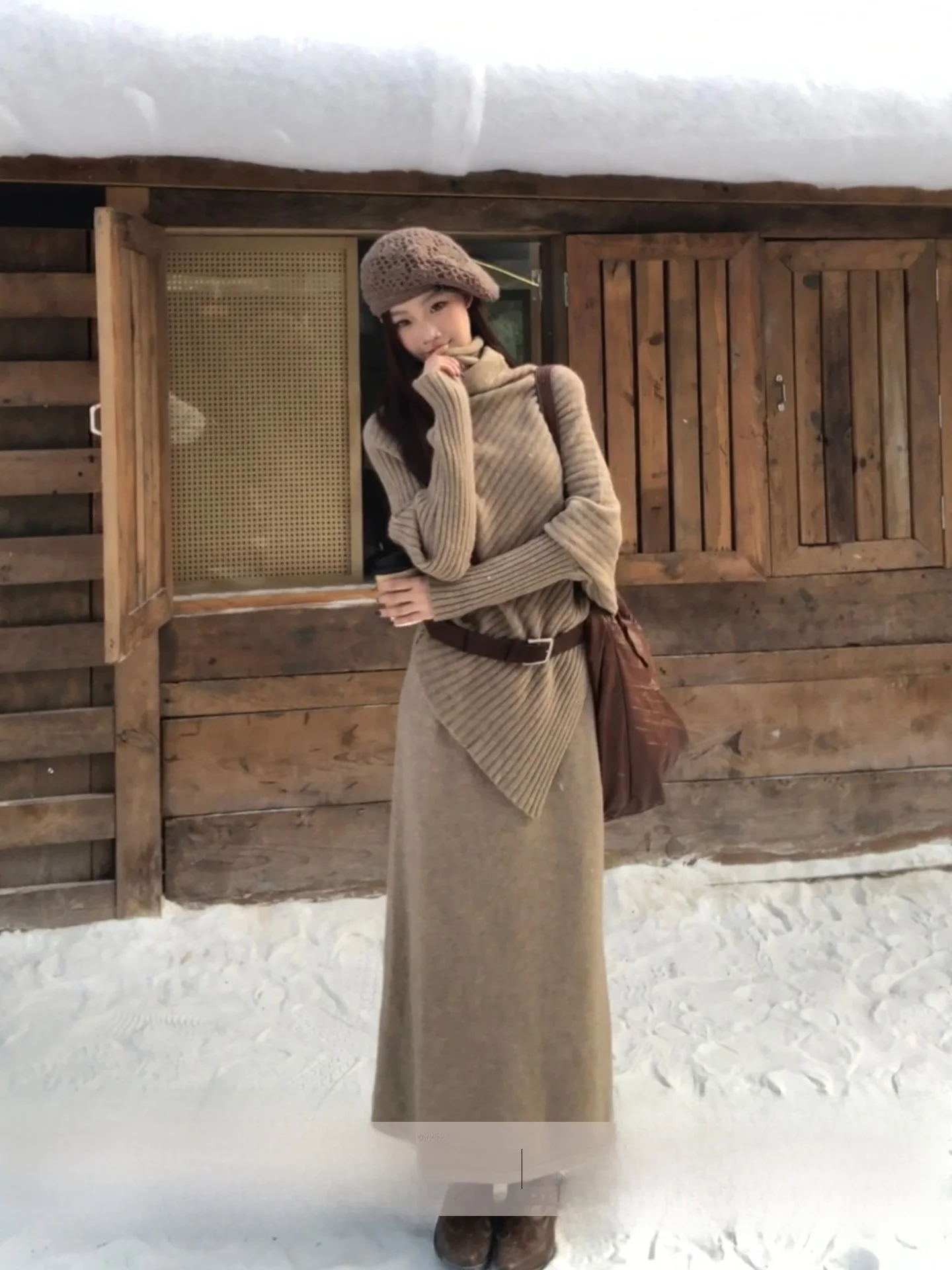 

Красный женский зимний наряд Celebri Studio, комплект из двух предметов, корейский повседневный длинный комбинезон цвета свера Faion