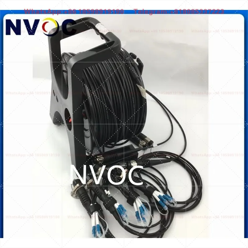 8C ODC Round Male 200M Outdoor SM G657A1 Armored Fiber Optic Patch Cord TPU Cable With PCD310 Drum+4Pcs 4Core ODC-F to LC Jumper