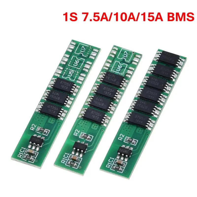 5Pcs Single 3.7V Lithium Battery Protection Plate 3/4 MOS 18650 Polymer Protection Plate 7.5A Working Current