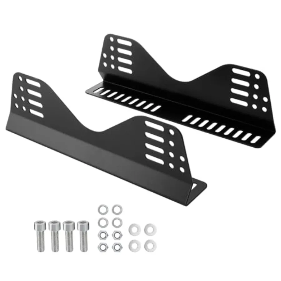 Side Mount Brackets for Bucket Race Seats: Universal Racing Seat Bracket Black Set of 1