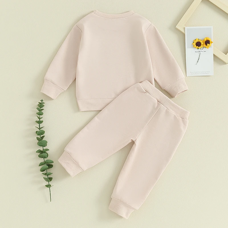 Mama s Bestie Baby Boys Girls Clothes Set Long Sleeve Letter Print Sweatshirt Jogger Pants 2Pcs Infant Spring Outfits