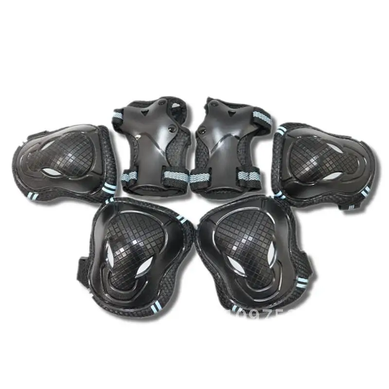

Adult Roller Skating Protector Set Long Board Double-Turned Elbow Knee Wrist Protector for Water Sports Universal Polyester