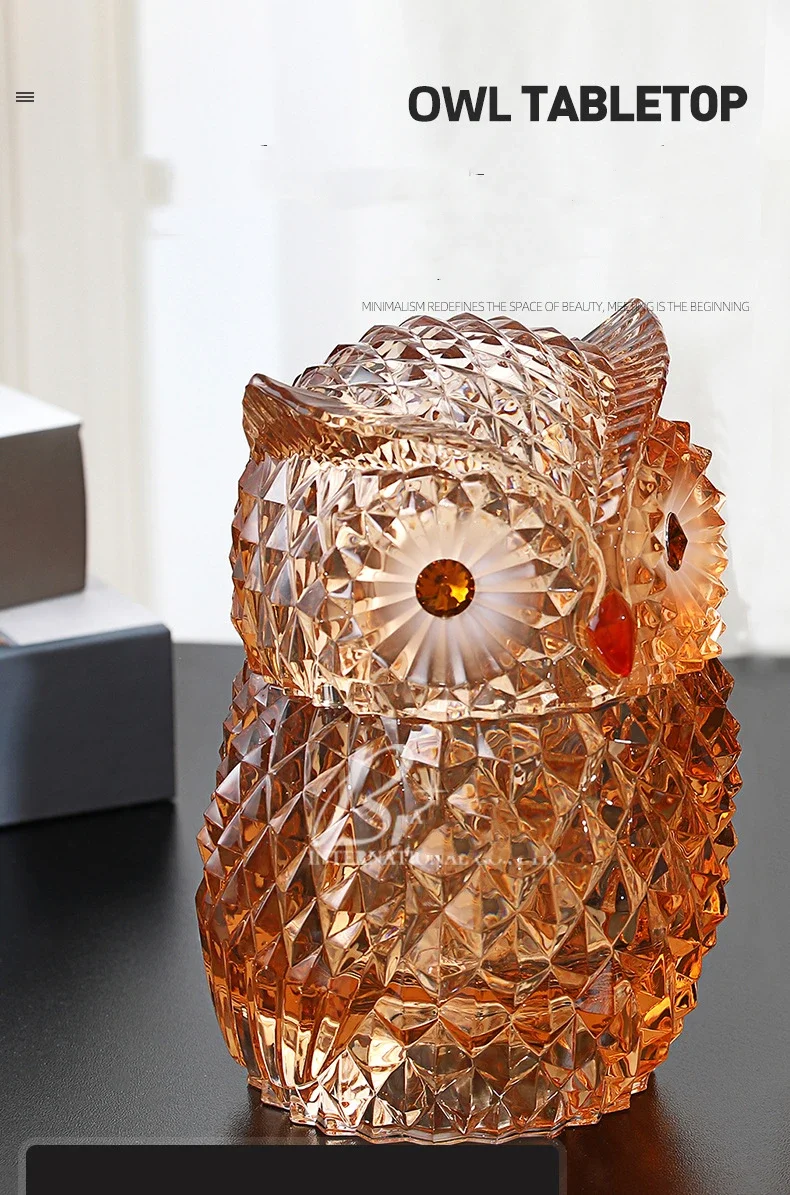 Owl Figurine Collection Paperweight Table Centerpiece Ornament