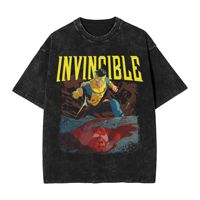 Invincible T Shirts Men Pure Cotton Unique T-Shirt O Neck Mark Grayson Superhero Tee Shirt Short Sleeve Clothes Birthday Gift