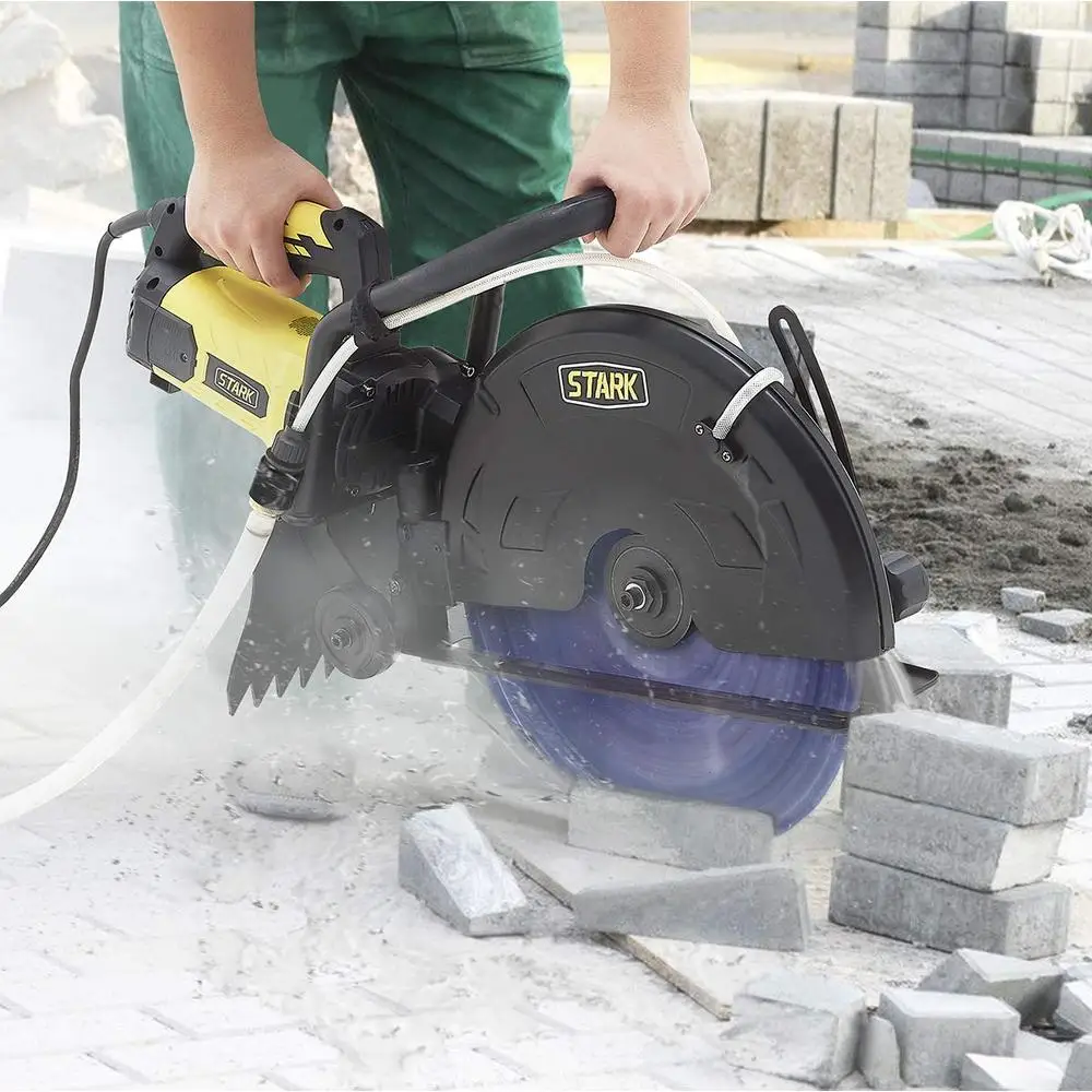 3200W Electric Wet Dry Cutter Circular Saw Lightweight Powerful Dust Management System Double Protection Switch Water Line GFCI