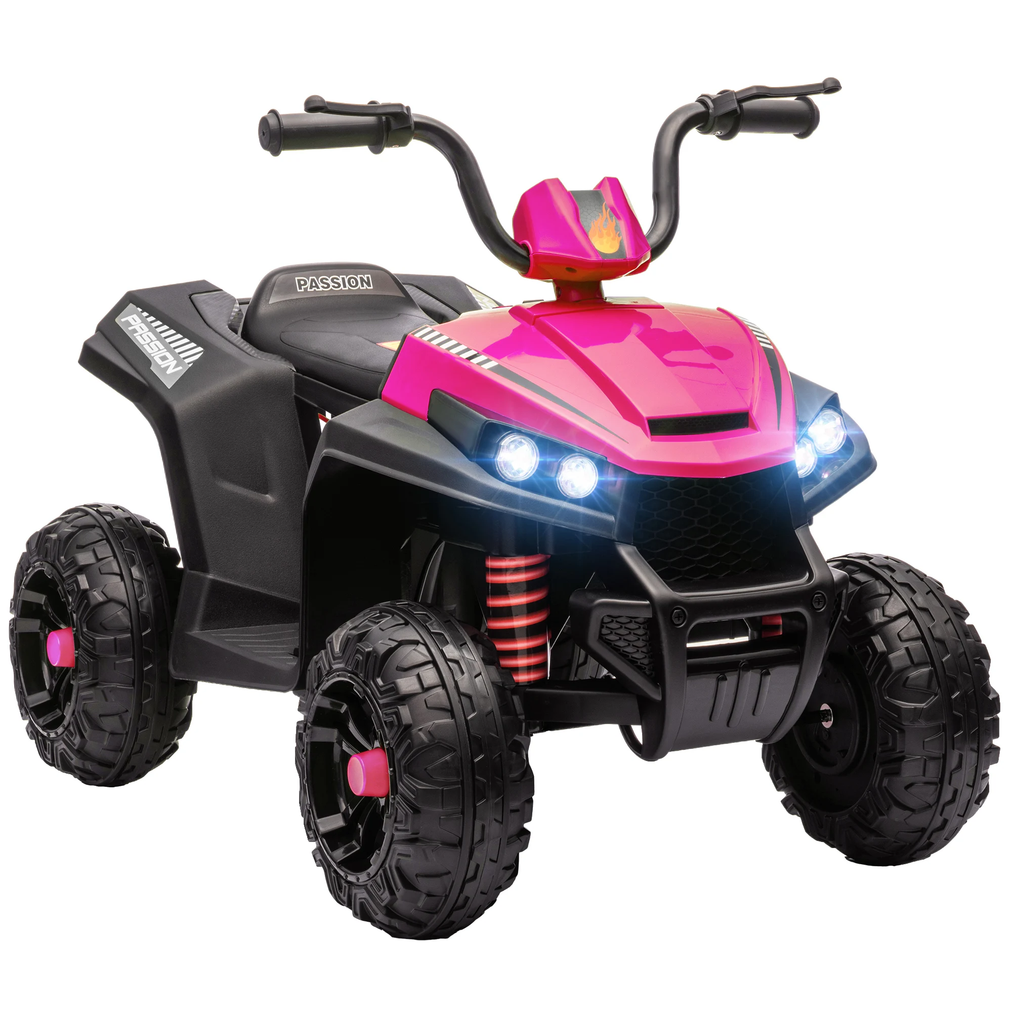 12V Kids Atv with Spring Suspension, Forward & Reverse, Pink