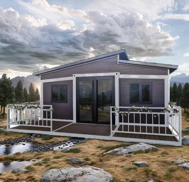 Расширяемый контейнерный домик длиной 20 футов содержит 2 спален, кухни и ванной, крошечный домик для жизни для взрослых, мобильный складной дом