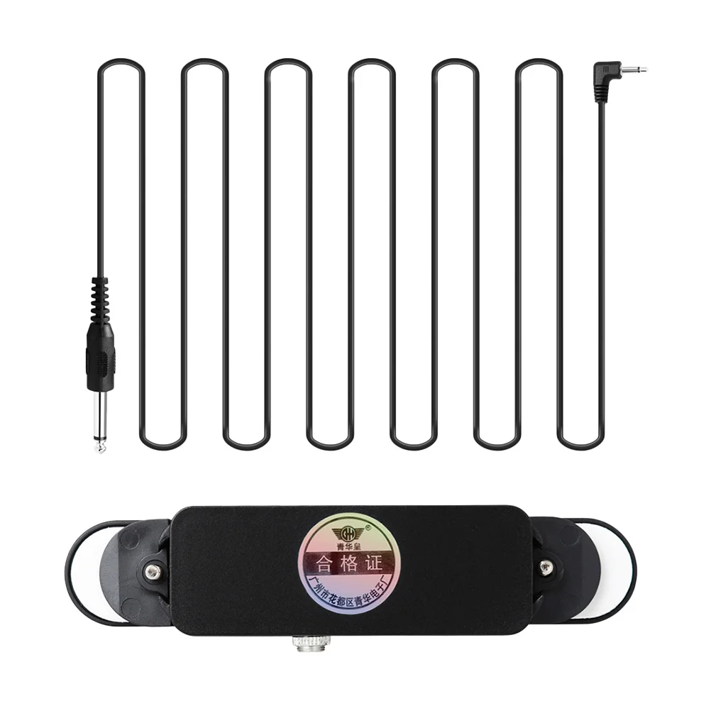 Captador de guitarra clássico acústico mini buraco de som 12 buraco transdutor amplificador fio preto para acessórios guitarra captador transdutor
