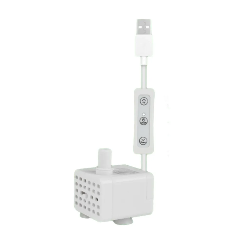 

1 шт. USB водяной насос для домашних животных, питьевых рокарий, фонтанов, шнур питания 1,5 м, регулируемая скорость потока 150 л/ч, детали водяного насоса