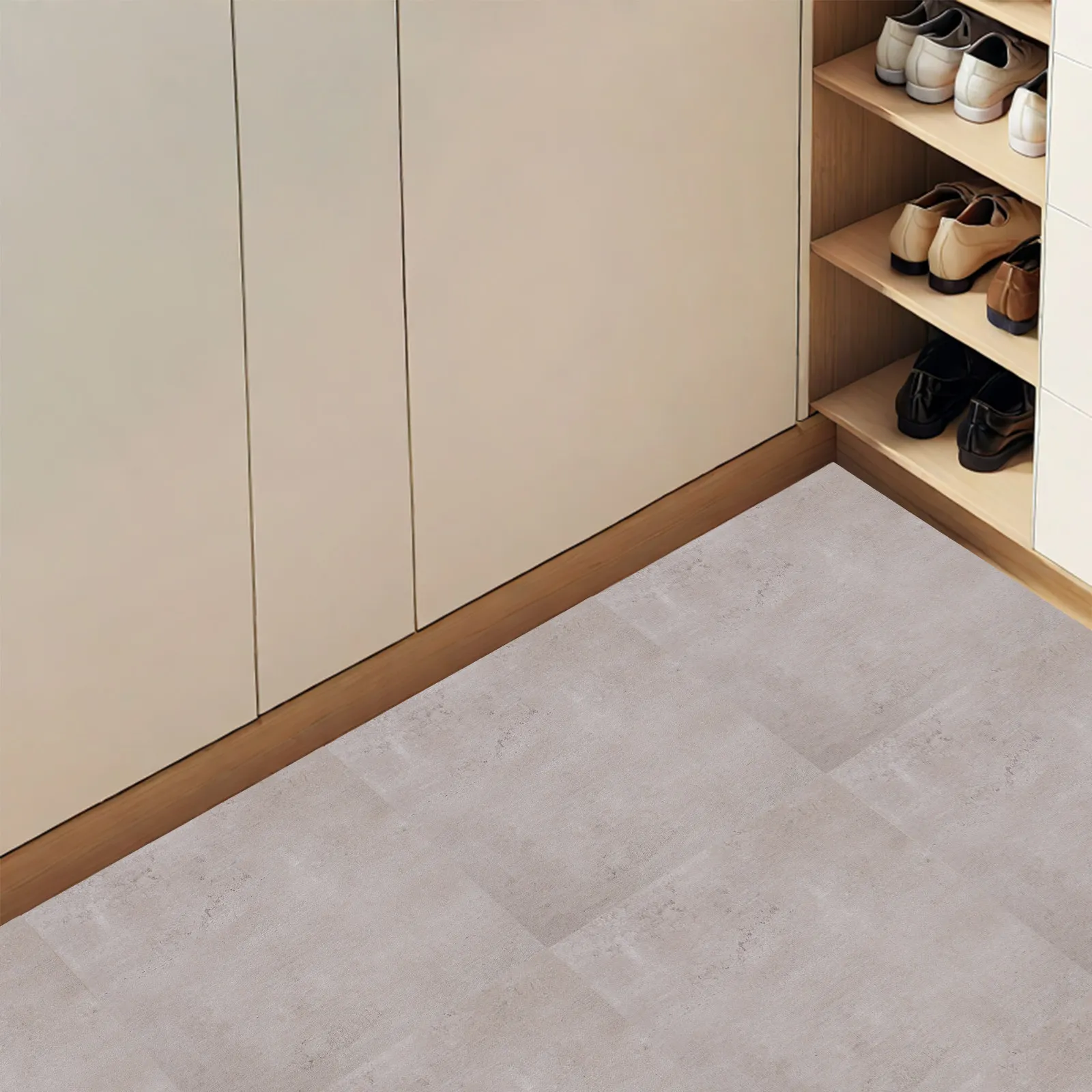 20Pcs Waterproof Peel and Stick Marble Floor Tiles 11.8x11.8 Inch Heavy Duty PVC Vinyl Flooring Stickers for Bathroom Kitchen