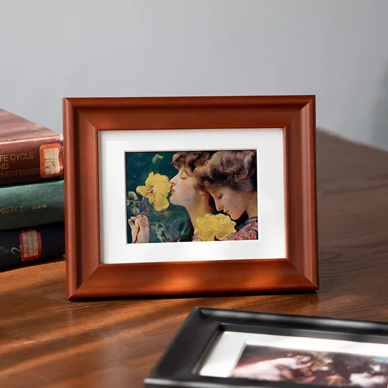 Elegant European-Style Solid Wood Photo Frame - Versatile Wall Mount and Tabletop Display Picture Frame Home Decor