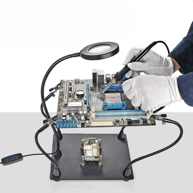 

Universal fixture for maintenance 10 times high definition mobile phone watch electronic components welding table with bracket