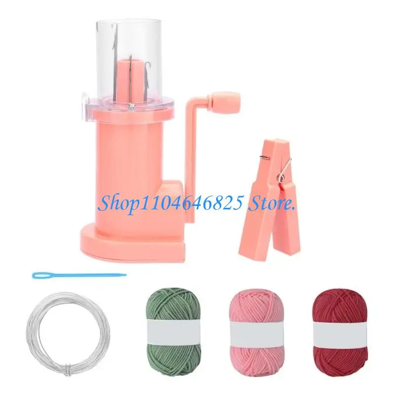 

Household Hand Spools Sewing Tool Portable Hand Knitting Machine Easy to Use Needle Thread Tool Set for Sewing