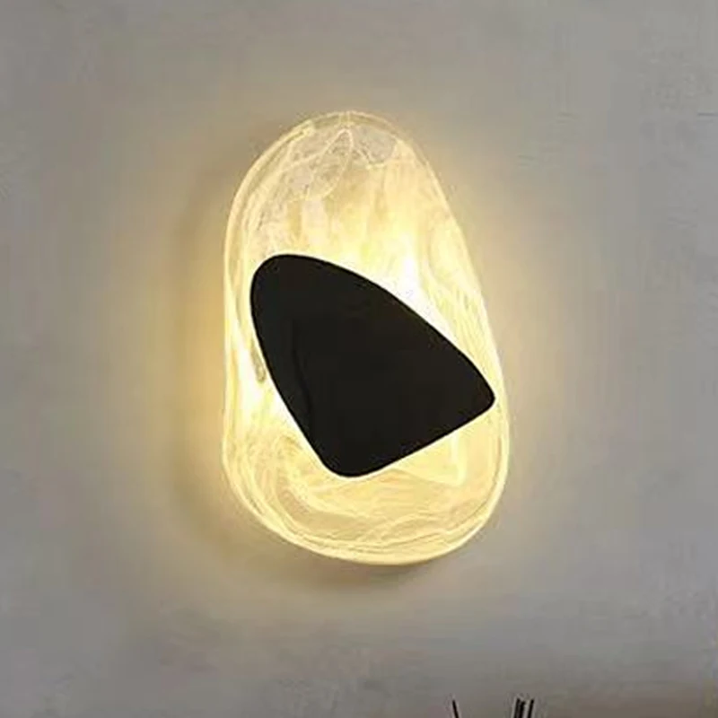 Black Luxury Wall Light Led Bedroom Bedside Home Decor Backgroud Lamp Living Room Sconce Lighting Applique Murale Intérieur