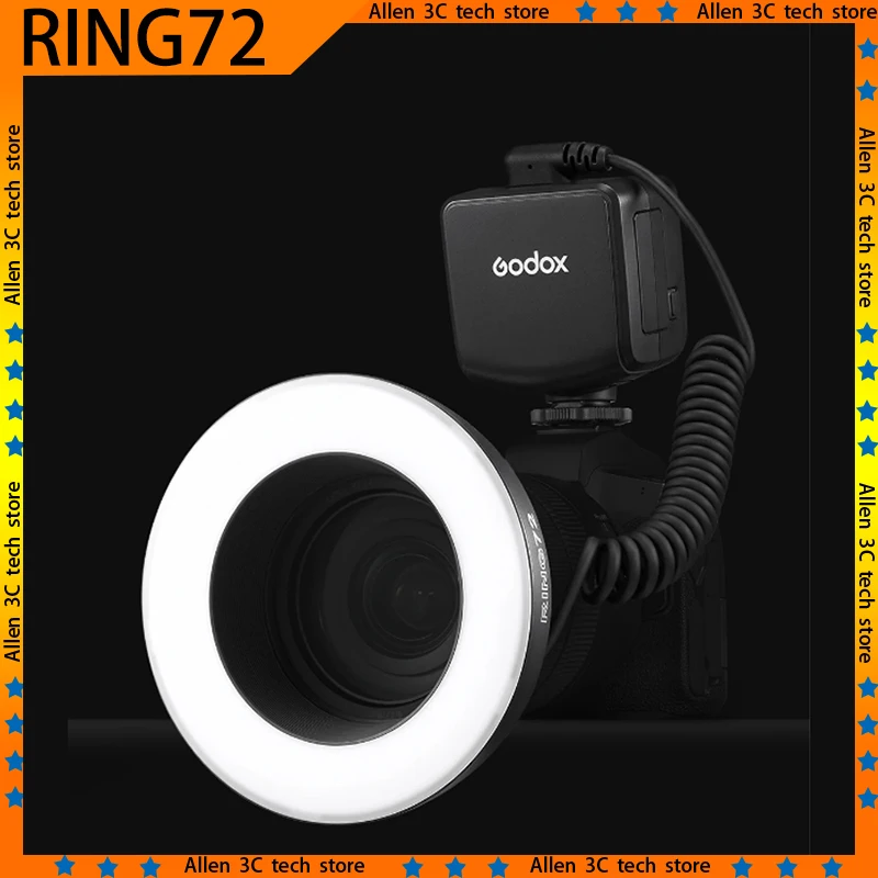 Originale Godox RING72 Macro Anello di Luce 5600K LED Anello Speedlite Flash Torcia Personalizzata Luce di Riempimento Per Fotocamere DSLR Canon Nikon