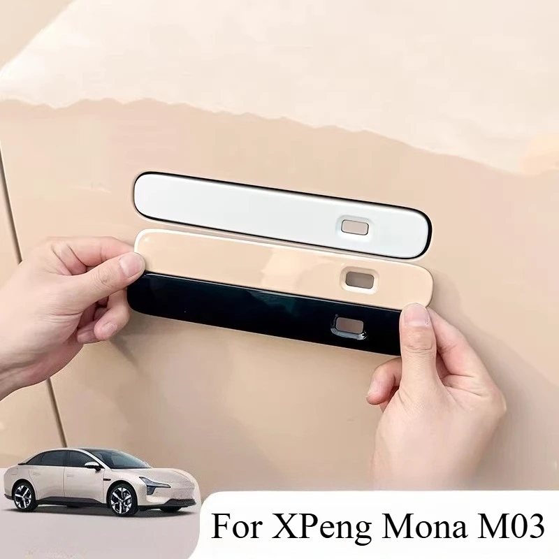 For XPeng Mona M03 Door Handle Sticker Shell Original Car Color Handle Scratch Protection Exterior Modification Accessories