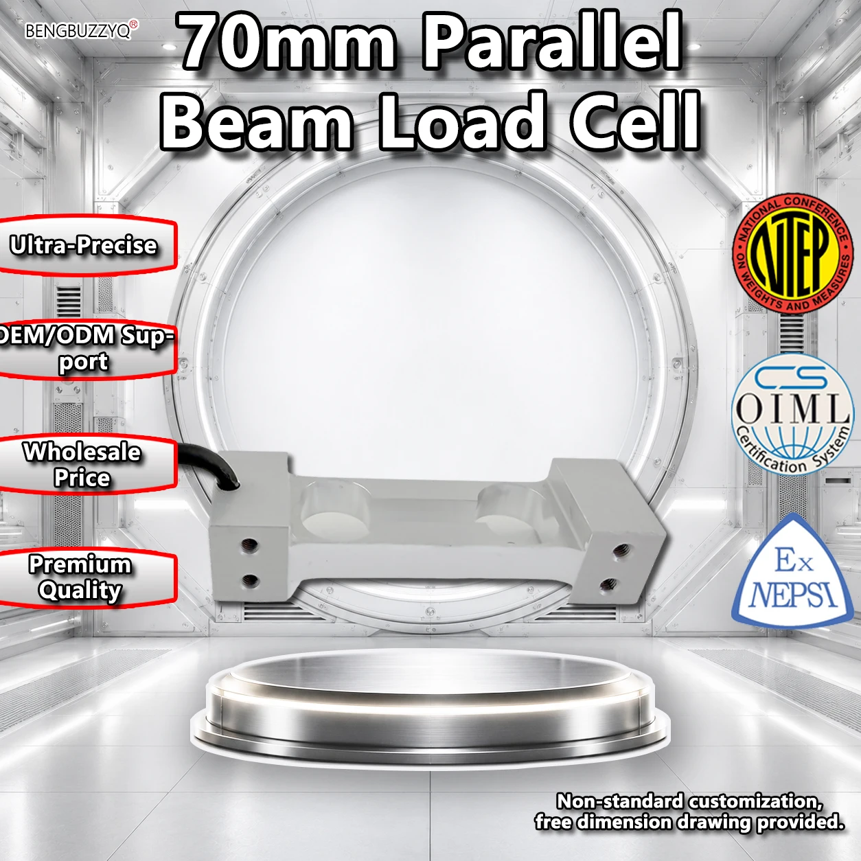 Mavin Micro Single Point Weighing Sensor 70mm Load Cell 0.3-10kg Aluminum Transducer for Kitchen & Jewelry Scales