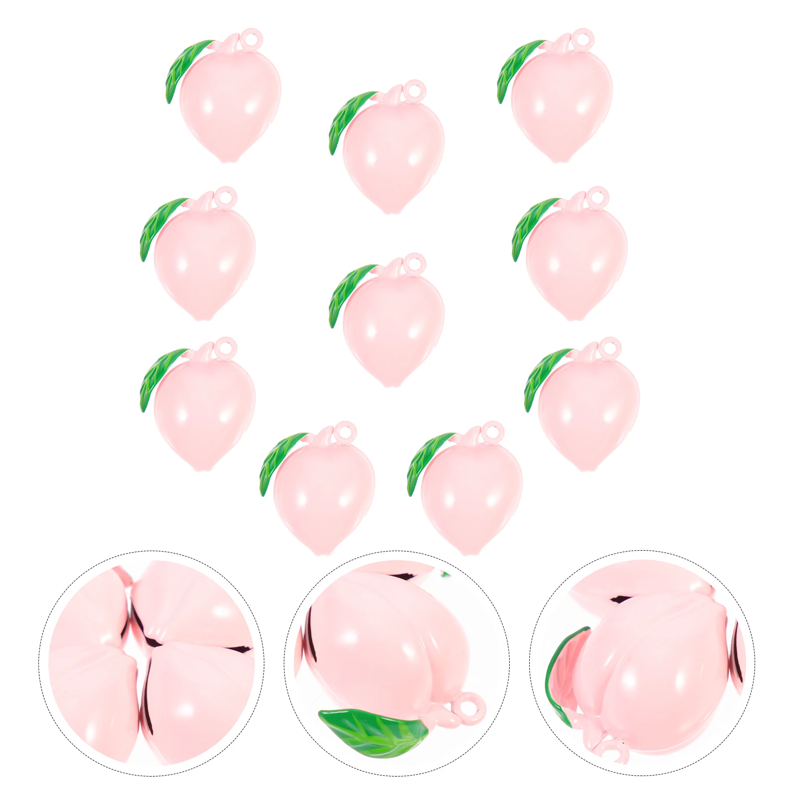 

10pcs Peach Bell Accessories Festival Craft Bells Decorative Charms Amulet Keychain Rustic Small Brass Diy Pendant Charm Xmas