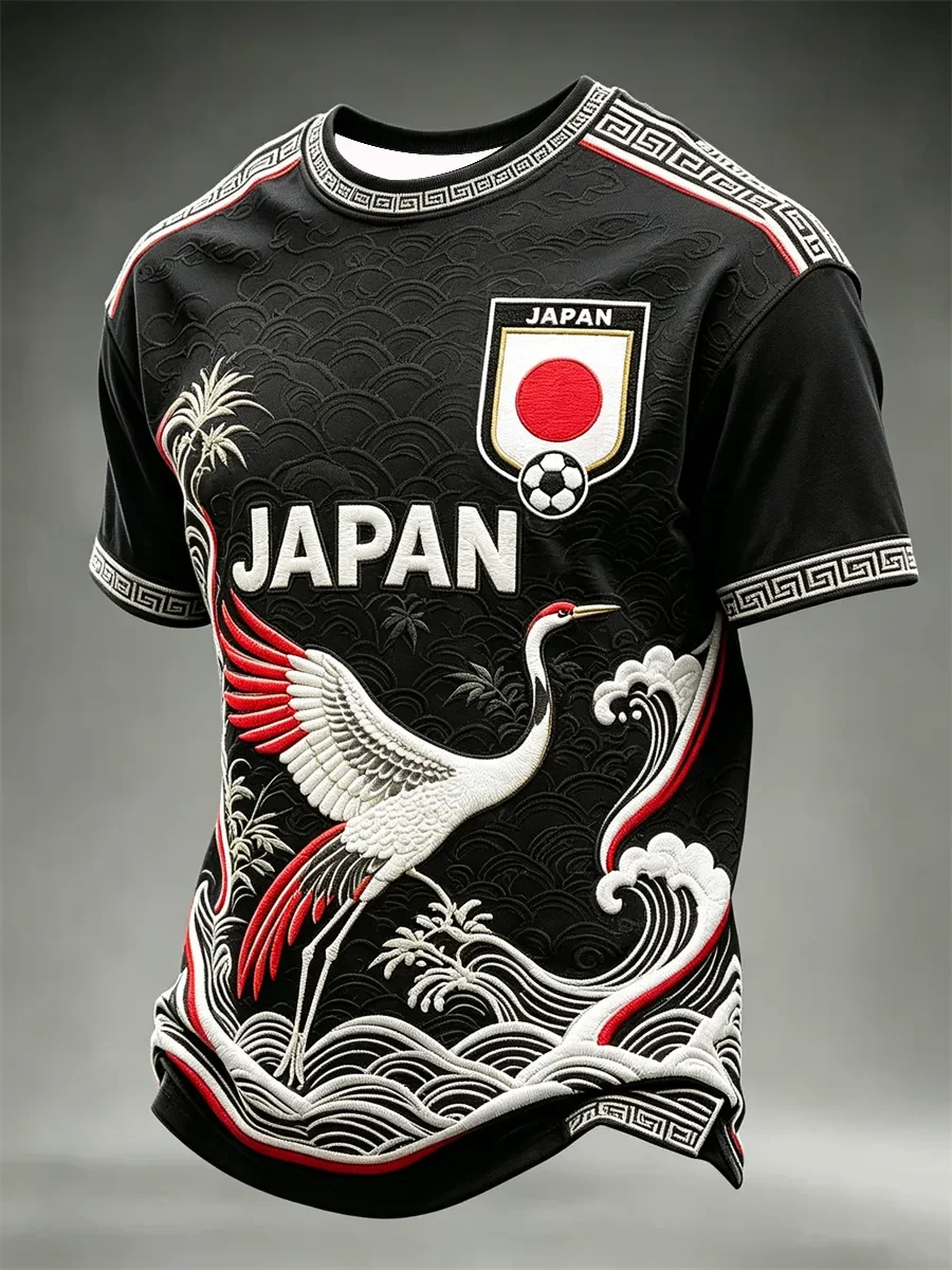 New Edition Japanese Fans Football Training T-Shirt - 3D Digital Printing - Comfortable and Breathable - Family Clothing