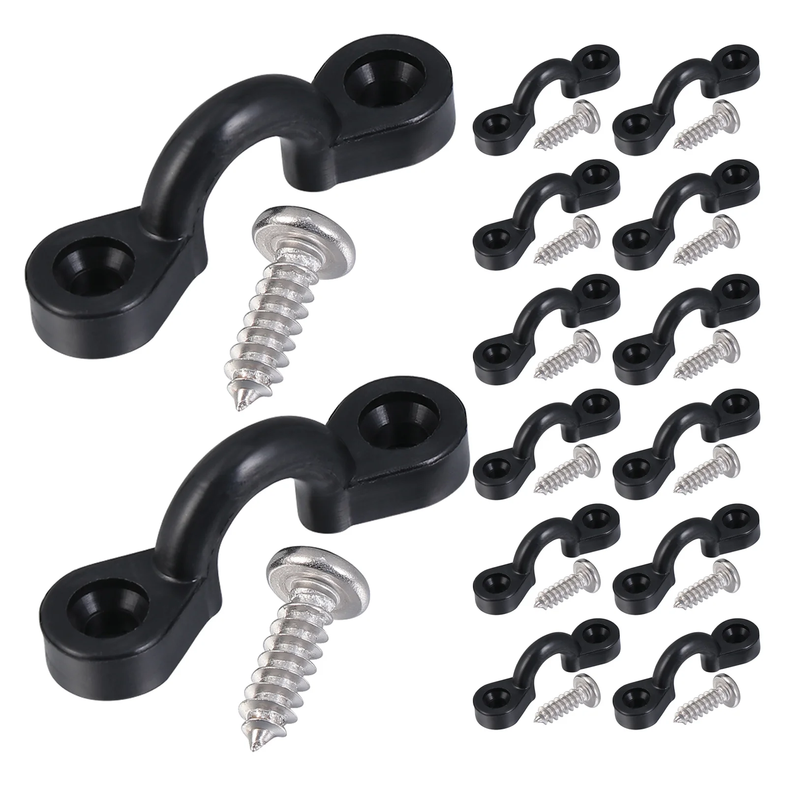 

30pcs Kayak Pad Eye Kit Durable Nylon Eyes Stainless Steel Screws For Deck Rigging Bungee Anchors Marine Tie Down Hardware Boat