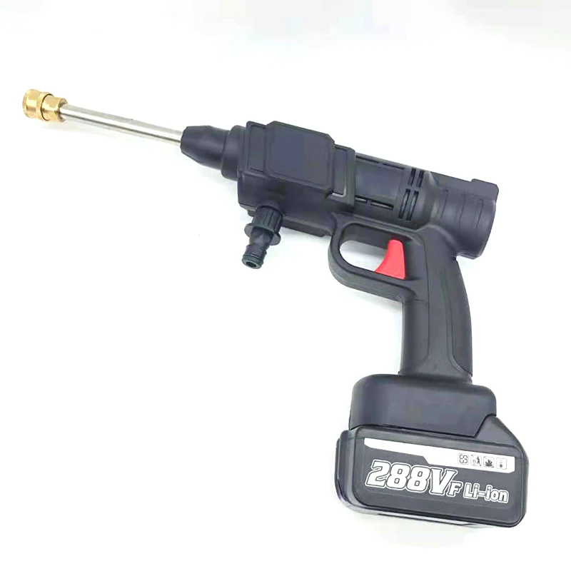 21v 300-500W Cordless DIY High Pressure Car Washer Gun 300 PSI Handheld Auto Spray Powerful Car Wash Garden Water Jet Battery