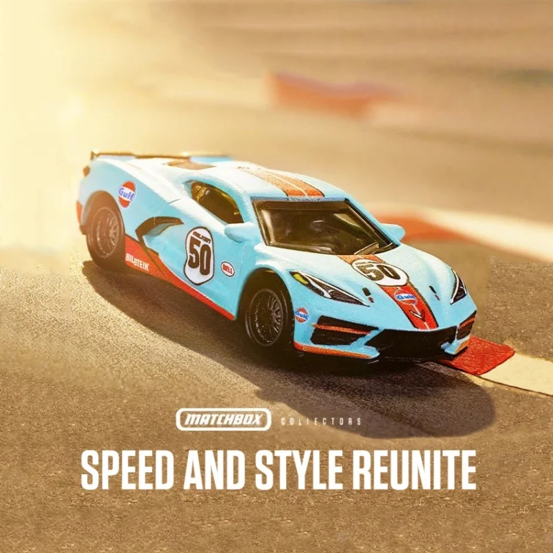 

New Genuine Matchbox Rlc 1/64 Simulation Car Model Toy Corvette C8 Collectibles Desktop Ornaments In Stock