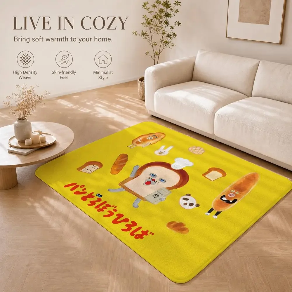 B-Bread t-thief Cartoon Floor Mat Non-Slip Absorbent Floor Mat Decorative Rug for Home Bathroom Bedroom Entryway