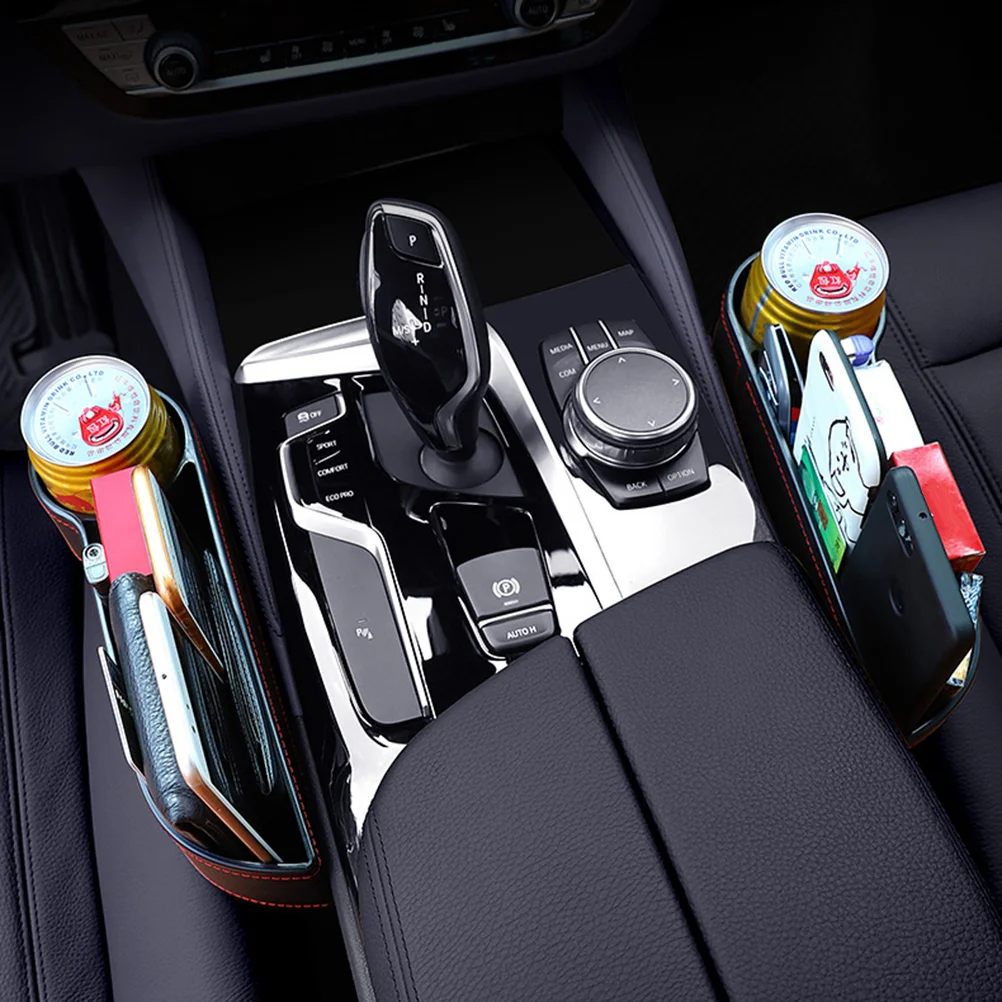 

Car Seat Gap Storage Box Black ABS Rhinestone Multifunctional Car Accessories Organizer for Phone GPS Recorder Wallet