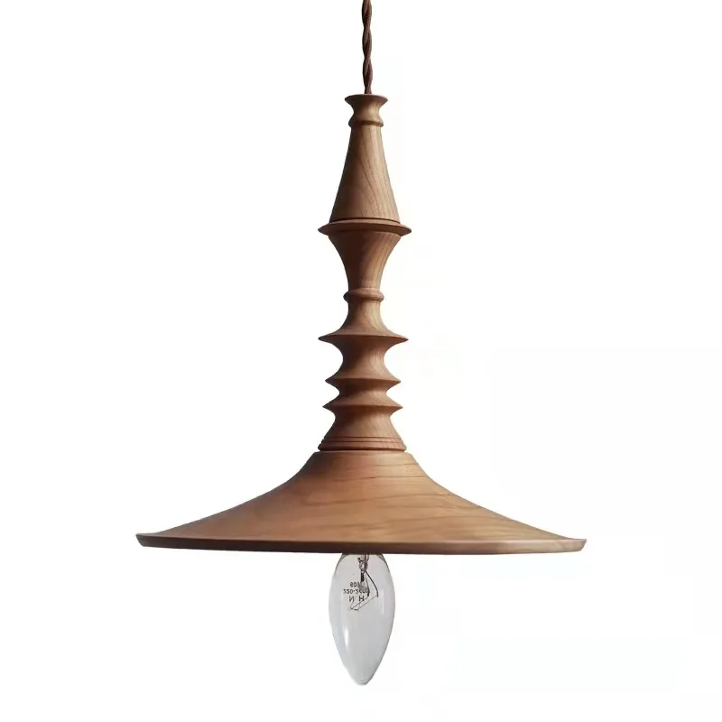 

Japanese retro chandelier woodwork handmade atmosphere light original decoration hanging