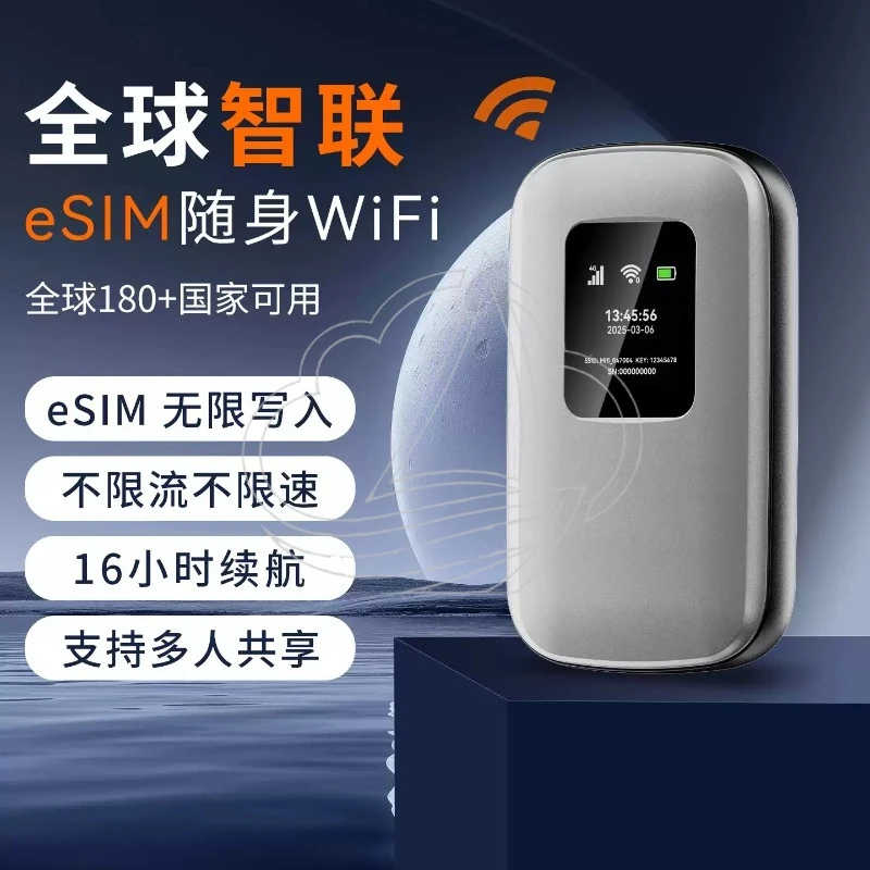Global Dual Mode Mobile WiFi ESIM Hotspot Portable Internet Router For International Travel Use