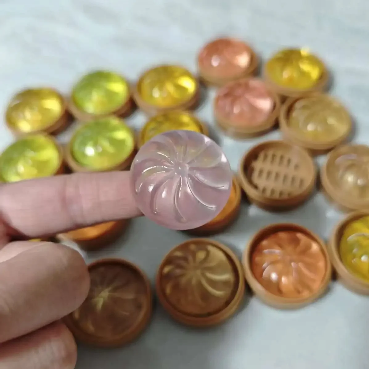 

2026 New Mini Transparent Crystal Bun Soup Dumpling Squishy Sensory Stress Relief Squeeze Cube Anti-Anxiety Fidget Toy
