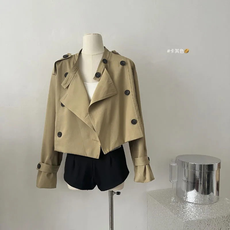 

Fashion Commuter Windbreaker Fall Vintage Loose Temperament Women's Designer Comfort Coat