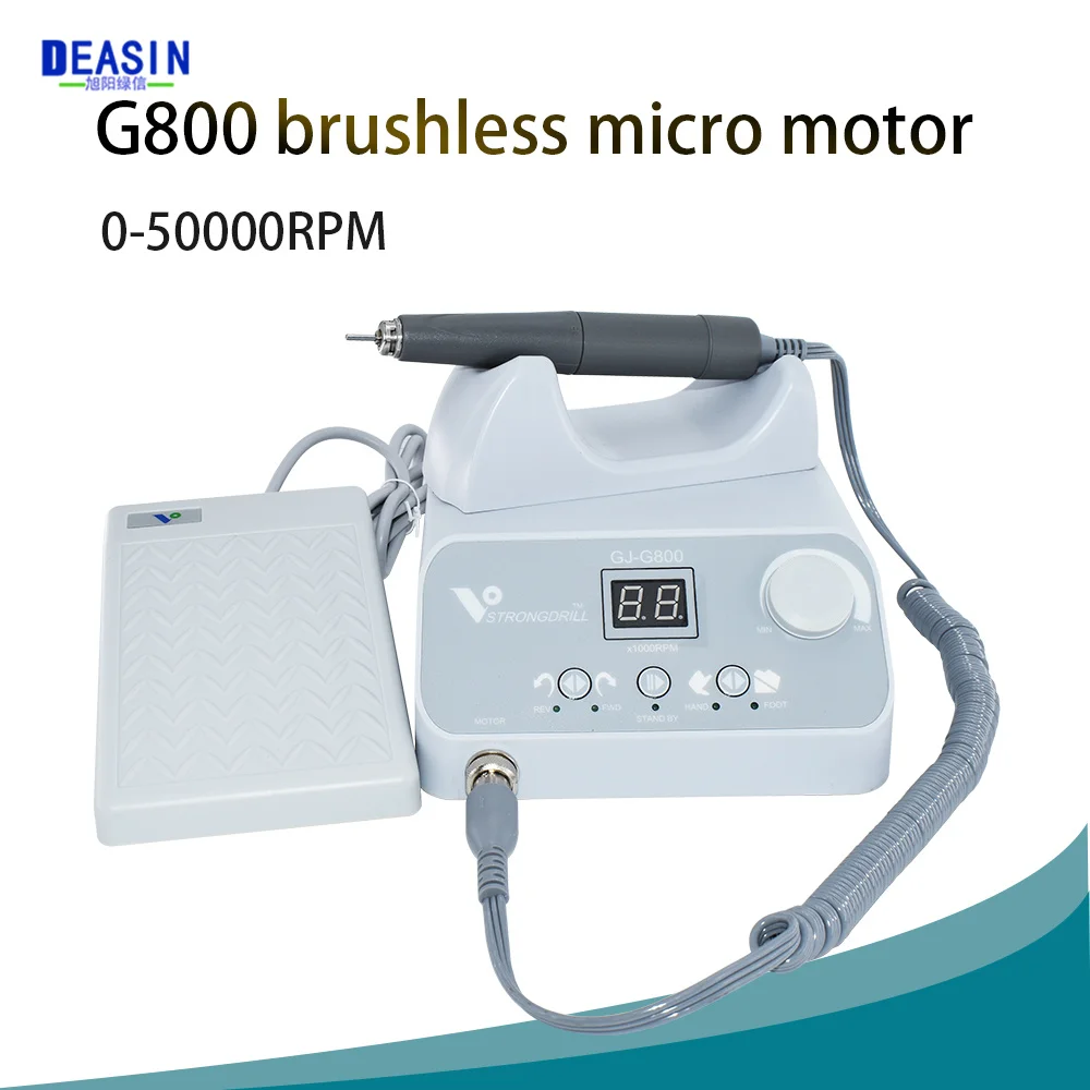 

Powerful Dental Drill 50000RPM Brushless Nail Micro Motor Machine GJ-G800 Micromotor Handpiece