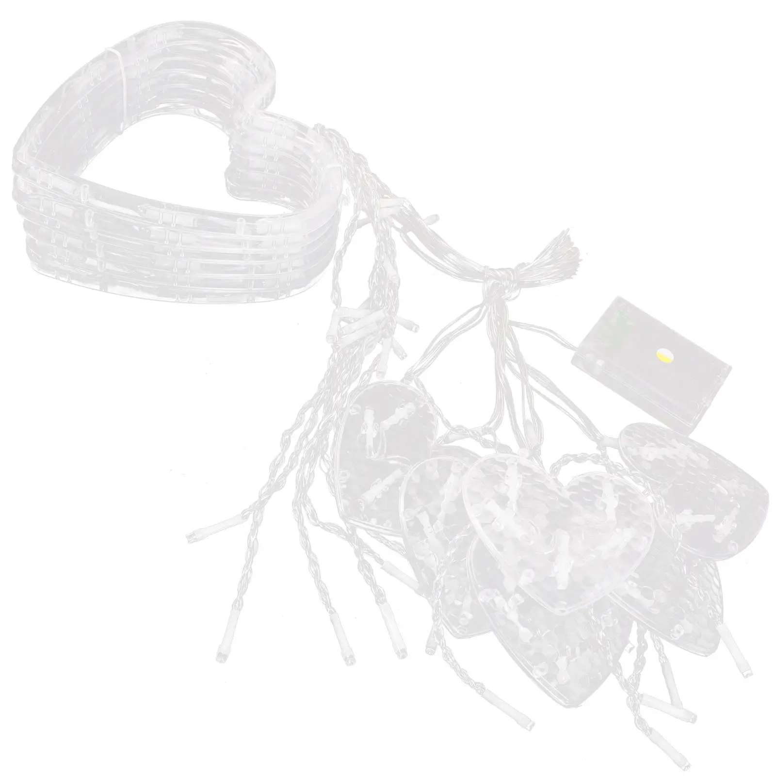 ハート型の窓カーテンライト、寝室のパーティー装飾用の操作可能なledストリングライト、お祭りの雰囲気、美的効果