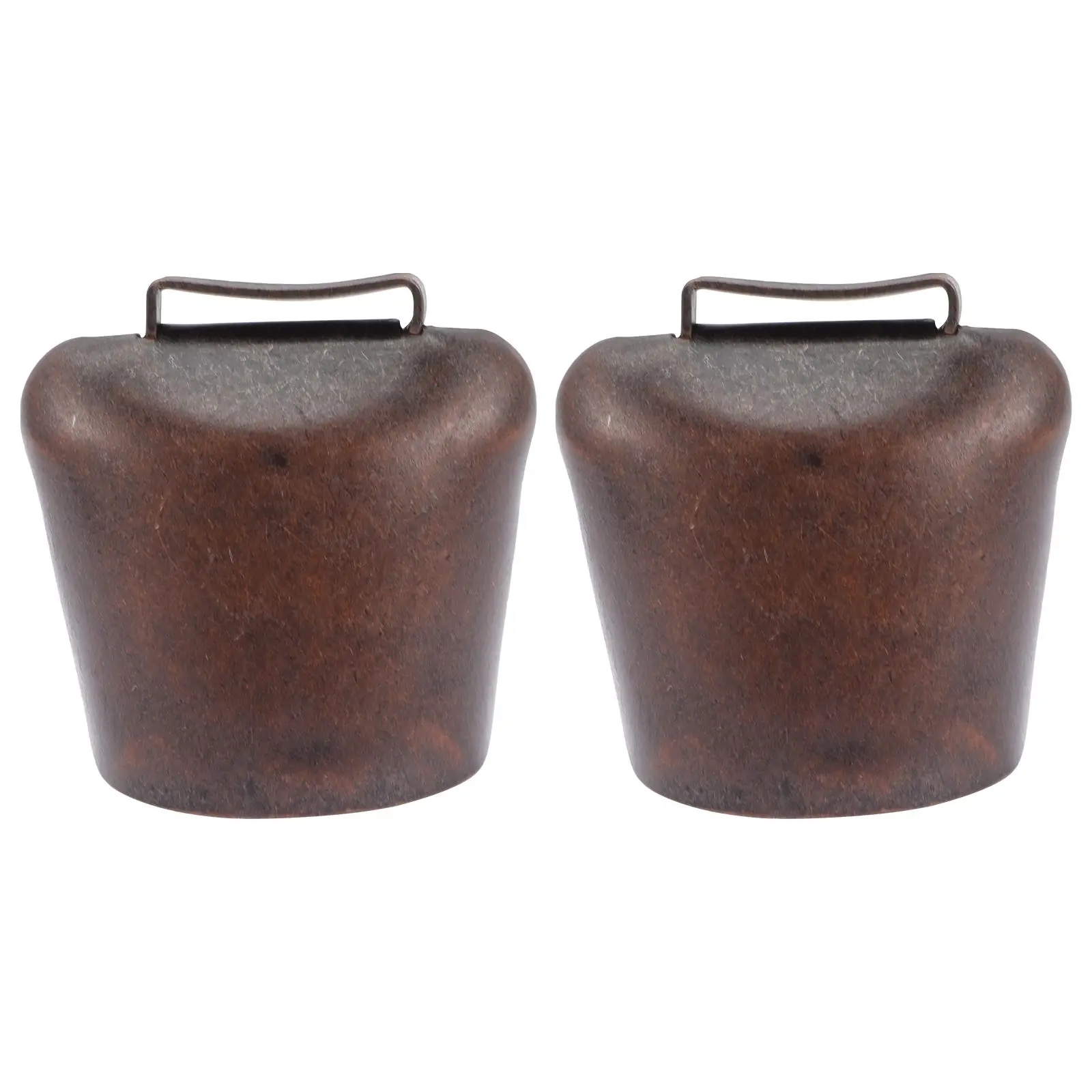 

2pcs Metal Cow Bells Medium Durable Iron Vintage Decoration Farming Supplies Livestock Collar Ornaments Grazing Tools