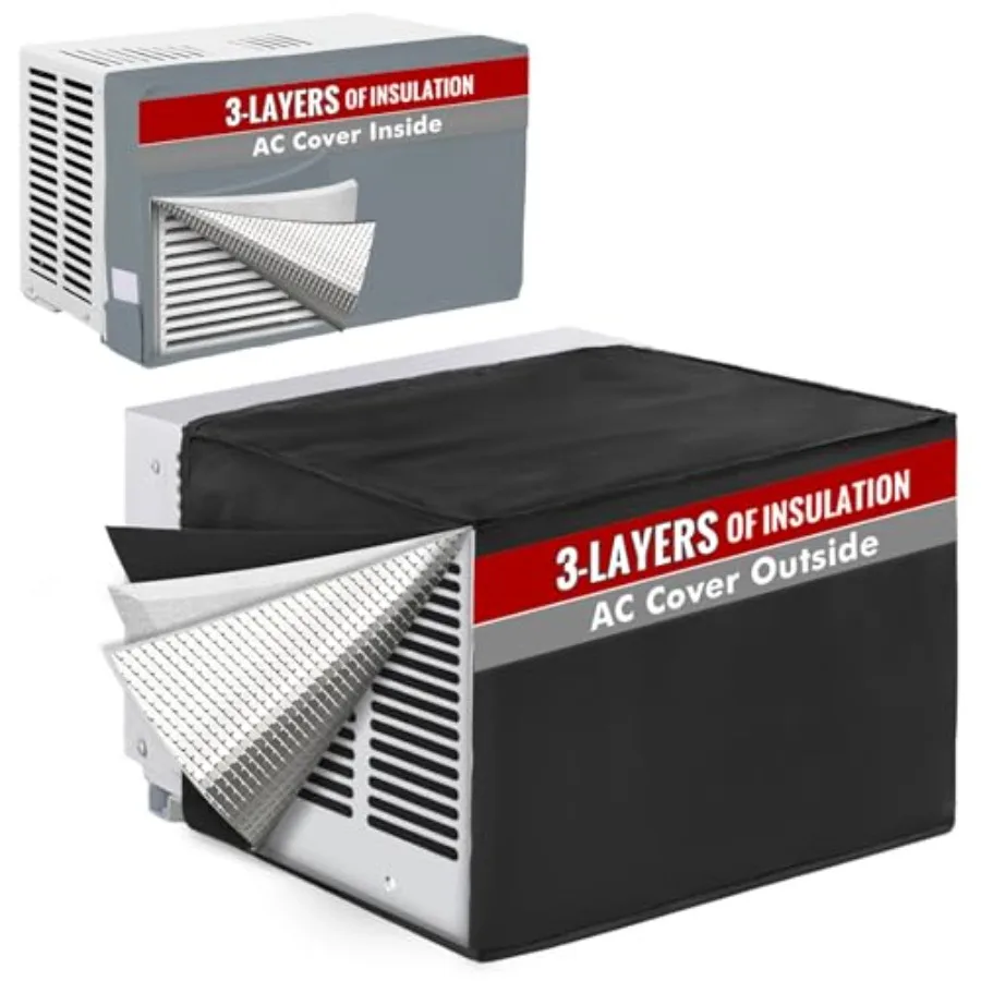 

Чехол для наружного кондиционера 17"Шx13"Вx12"Г, черный, и чехол для внутреннего кондиционера 17"Шx13"Вx3.5"Г, серый